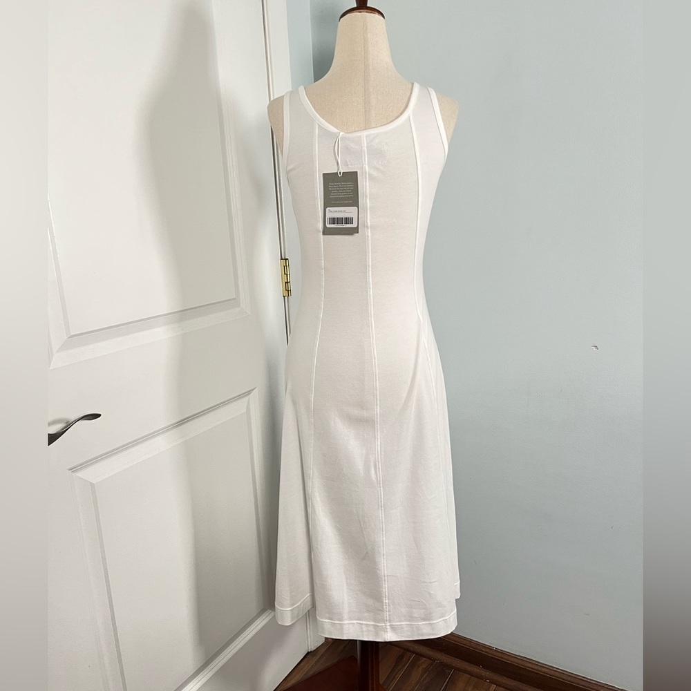 EVERLANE white Luxe Cotton Seamed
Tank Pullover Midi Dress size XXS NWT - Picture 9 of 11